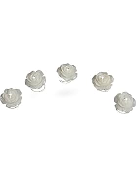 12 Stück Curlies Haarschmuck Strass Perlen Hochzeit Kommunion Braut Taufe Rosen Glitzer