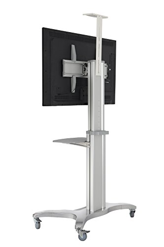 AVF1500-60-1P TV Standfuss, Trolley, TV Wagen, Ständer. mobil mit feststellbaren Rädern, Alu - 4