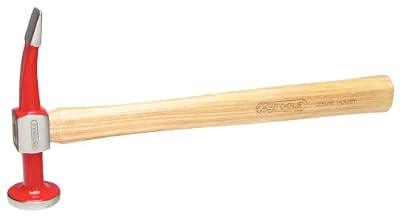KS Tools 140.2131 Marteau à débosseler panne coudée et tête ronde plate en acier poli