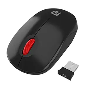 Portronics Toad 12 Wireless 2.4G Optical Mouse with Ergonomic Design, USB Receiver for Notebook, Laptop, Computer, MacBook, Windows, MacOS, (Jet Black)