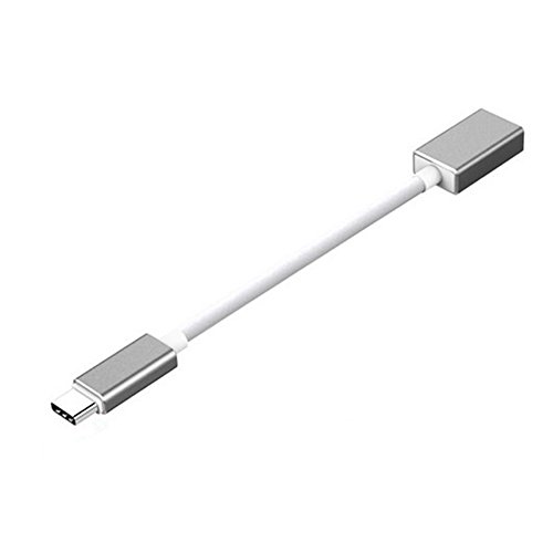 10.6cm USB Type-C Adapter, USB-C 3.1 auf USB-A 3.0 Kable Male to Female für USB Type-C Geräte, einschließlich MacBook, Chromebook Pixel, Nexus 5X, Nexus 6P, Nokia N1 Tablet und mehr (silber)