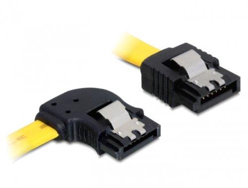 DELOCK Kabel SATA 6Gb/s 50cm gelb li/ge Metall