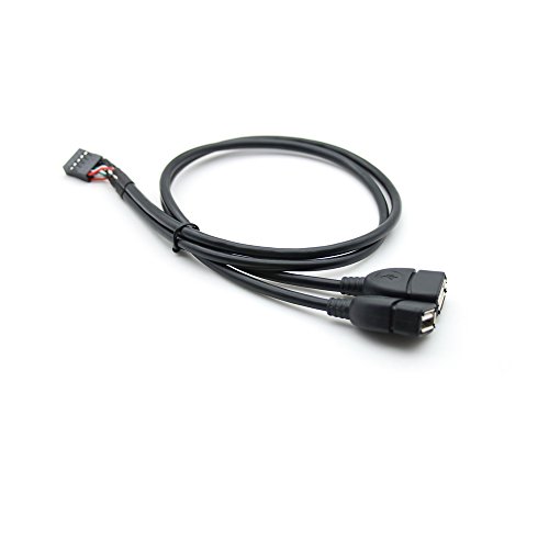 10 Pin Mainboard Header Buchse auf Dual USB 2.0 Buchse Adapter Kabel