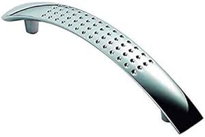 BSM MARKETING Dimple Poignées de porte de cuisine en forme de D chromées, portes ou tiroirs – Centre de trous de 96 mm, 128 mm et 160 mm., 160 mm