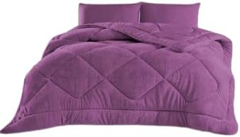 TeksNil Home Tek Kişilik Çift Taraflı Gri Welsoft Yorgan 155 X 215 Zigzak - Damla - Baklava Desen