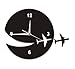 Produktbild Wanduhr aus Vinyl Mein Flugzeug flog Weg Wandkunst nach Hause fliegen dekorative Wanduhr abstrakte Kunst Uhr Uhr 12 Zoll