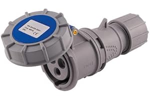 ZOREI Enchufe industrial CEE de 3 polos, 16 A, 6 H, 220 – 250 V, 2 P+T, IP67