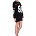 Womens Casual Boyfriend Style Hoodies Jumper Mesh Patchwork Number 98 Printed Pullover Baseball Jersey