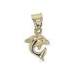 Goldanhänger Delfin 585 Gold Anhänger Delphine Kettenanhänger 14 Karat Schmuck 2987