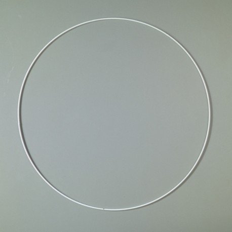 Kreis Metallic-Weiß Durchmesser 40 cm für Lampenschirm, Ring für Traumfänger