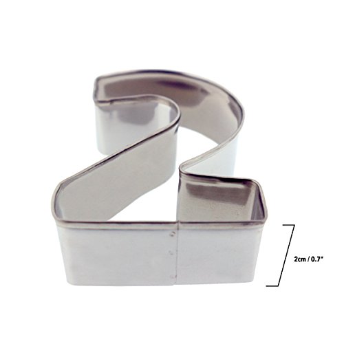 Kurtzy 9 Keksausstecher in Zahlenform aus Metall – Edelstahl-Ausstecherset der Zahlen 0 – 9. Perfekte Formen für das Backen von Keksen u. Dekoration von Kuchen, Glasur, Fondant und Zuckerkreationen - 3