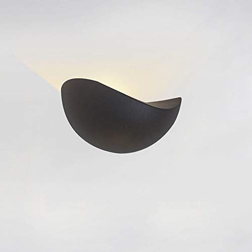 Preisvergleich Produktbild Wunderschönen LED Crescent Moon Schwarz Weiß Wandleuchte Gang Schlafzimmer Esszimmer Wohnzimmer Studie Balkon Aluminium Acryl Warm Yellow Light Einfache Minimalismus Outdoor Wasserdicht Machen Sie Ihr