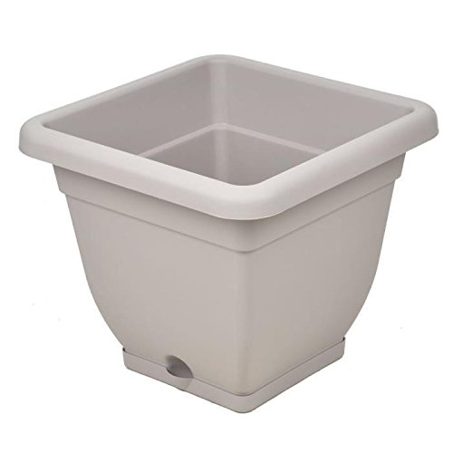 Square Plant Pot 40 cm Taupe
