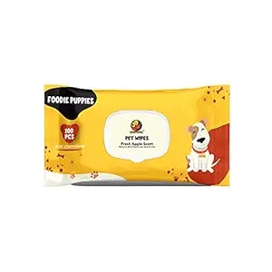 Foodie Puppies Anti-Bacterial Wet Pet Wipes for Dogs, Puppies & Pets with Fresh Apple Scent 6