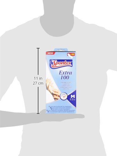 Spontex Einmalhandschuh Extra Vinyl 100-er, hautverträglich und reißfest - 7