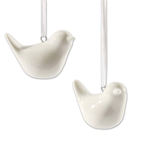 Preisvergleich Produktbild 2er-Set Porzellan-Anhänger »Singvogel«