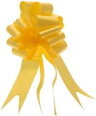 Apac Packaging 50mm Yellow Pull Bows 20pk