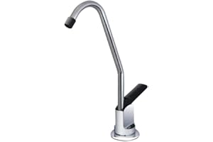 FILTRIACQUASHOP Rubinetto 1 via con leva in plastica per depuratori acqua. Prodotto Bellerofonte per kit compatibile con everpure, depuratori acqua e impianti osmosi inversa