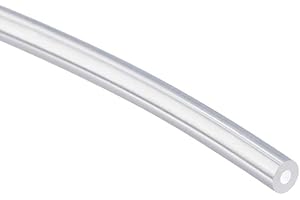 TOP-VIGOR Tube en silicone souple de 1 mm de diamètre intérieur x 3 mm de diamètre extérieur de 1 m de long, tuyau d'eau et d'air pour transfert de pompe, transparent