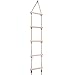Produktbild Homyl Kinder Outdoor Kletterleiter Strickleiter mit 5 Holzsprosse, belastbar bis 300 kg