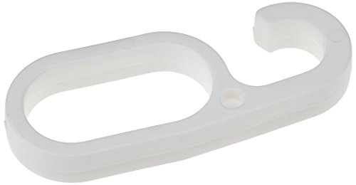 Preisvergleich Produktbild SECOTEC Einhängehaken für Schrankrohr / Kleiderstange oval / Kunststoff weiß / 5 Stück