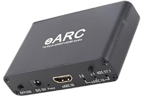 EARC Audio Extractor, 24 Bit 192KHz HDMI ARC to Audio Converter Analog 3,5 Mm L/R Stereo, HDMI EARC/ARC Till Optical Audio Ad