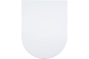 AQUALONA® Luxury Duroplast Toilet Seat – Strong and Durable - D Shaped, Soft Close - Ceramic Appearance - Scratch Resistant - Dual Button Hinge Release - Click, Lift & Clean Technology (White)
