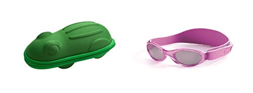 Gift Pack Baby Purple Babybanz Sunglasses and Green Frog Sunglasses Case 0 - 2 years