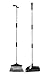 Produktbild Tiiante Besen Schaufel Kehrbesen und Kehrschaufel Kehrset Kehrgarnitur Schaufel Besen mit langem Stiel 120cm mit ausziehbarem Besen (Schwarz)