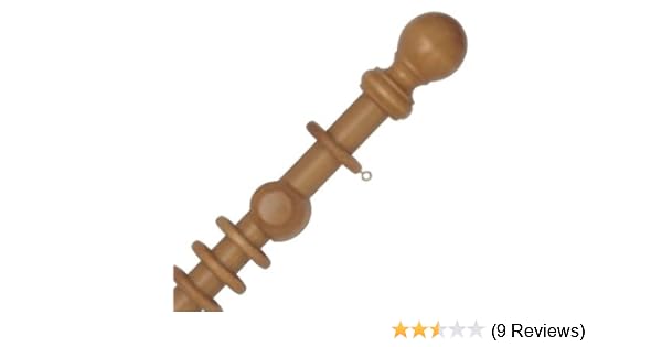 Rolls Woodline 35mm Wooden Ball Curtain Pole Set Light Oak 300cm