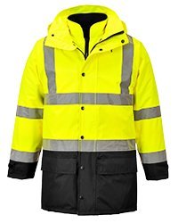 Portwest S768ybr4 X L Haute visibilité Executive 5 en 1 pour homme, Regular, taille : 4 x L, jaune/noir