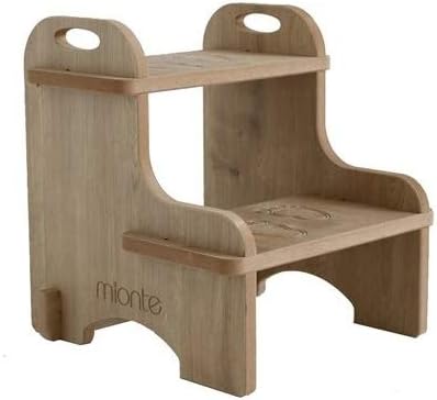 Mionte Flat-Pack Ahşap Çocuk Montessori Yükseltici Basamak Merdiven Meşe