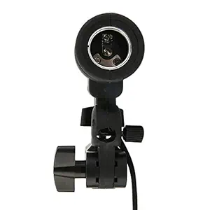 NEOHOOK E27 Photo Studio Bulb Holder Base Socket Lamp Bulb Holder Adapter for Photo Video Studio - Black