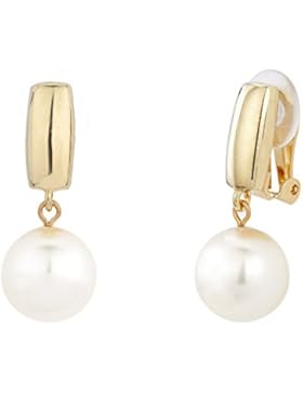 Traveller® Schmuck Ohrring Ohrclip mit Crystals from Swarovski® - 22kt vergoldet oder rhodiniert - Perle Ø 12mm