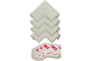 VINIFREDY 4/8 pcs Super Soft Child Baby Corners Protector Soft Foam Edge Table Corners Protection Furniture Guards (4 White)