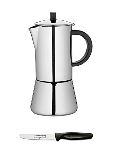 Cilio 342031 FIGARO Espressokocher 6 Tassen poliert + Edelstahlstyling Universalmesser im Set Cilio 342031 FIGARO Espressokocher 6 Tassen poliert + Edelstahlstyling Universalmesser im Set Bilder