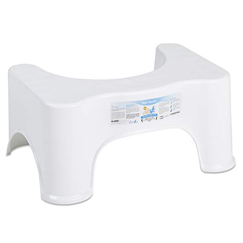 Derma Medico Squatting Toilet Stool 9 inch Non-Slip Bathroom Step Up Stool Relieves Constipation, Bloating | Aligns the Colon for Faster, Easier Relief | Proper Toilet Posture for Healthier Results