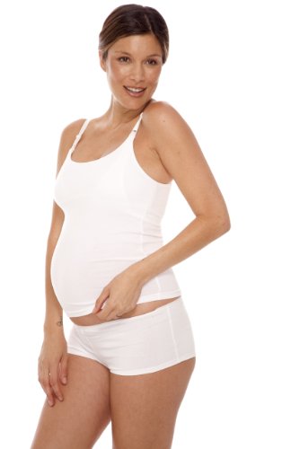 Lamaze Maternity Nursing Camisole, White, Large