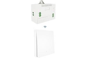 ZOREI Interruttore Senza Fili, Trasmettitore Ricevitore RF, Installazione Punto Luce Senza Rompere il Muro, 220V 10A Max 2200W, Interruttore Wireless Senza Pile (1 Ricevitore + 1 Interruttore da 1 Tasto)