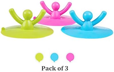 SHOCK Bathtub Drain Stopper, 3Pcs Silicone Bath Tub Drain Stopper Deodorant Tub Drain Plug Cover for Bathroom/Floor Drains/Kitchen/Laundry, Universal Use - 3.74Inch Tub Stopper