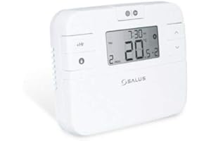KOMIRO Teams SALUS RT510+ Digital 7 Day PROGRAMMABLE Room Thermostat Boiler Plus Compliant Hardwired, White, One Size