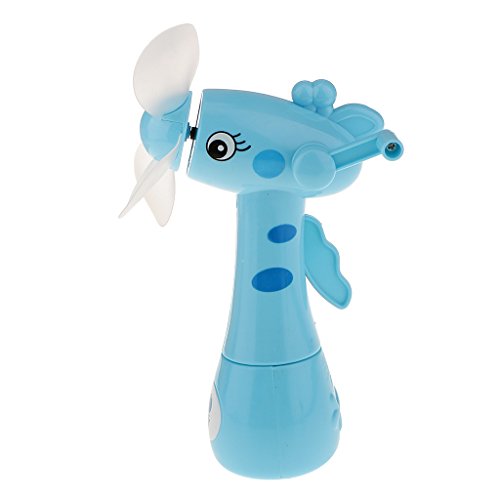 Sichere Portable Handkurbel Mini-Ventilator Elektrische Personal Fans Für Studenten Geschenk – Blau - 4