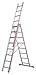 Produktbild Allzweckleiter 3-teilig *Made in Germany* mit Perlongurten; [3x11 Stufen; Länge als Anlege-/Stehleiter 7,67m/5,11m; Gewicht 22,1kg)