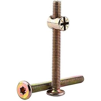 Set 20 Viti Collegamento M5 Per Mobili - Acciaio Inox A2 Con Dadi E