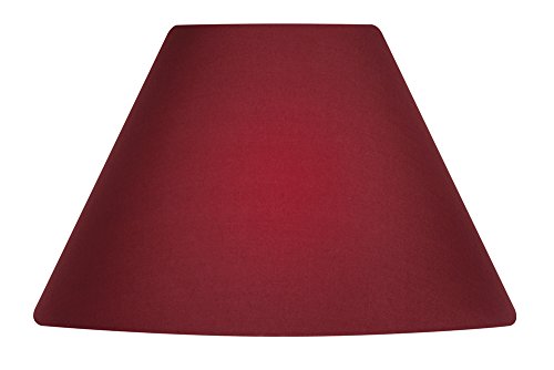 Oaks Lighting - Abat-jour en coton de forme conique, 25 cm rosso vivo