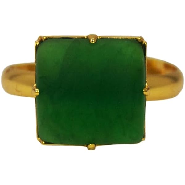 Buy ZZ ZINFANDEL 6PCS Gold Green Jade Rhinestone Ring Sets