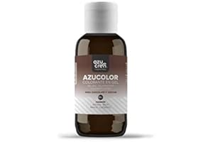 Azucren - AZUCOLOR - Colorant Alimentaire Concentré pour Pâtisserie - Colorant pour la Cuisson de Gâteaux, Décoration de Glaçages, Macarons, Biscuits, Bonbons, Sucre et Chocolat - 50 Gr (Brun)