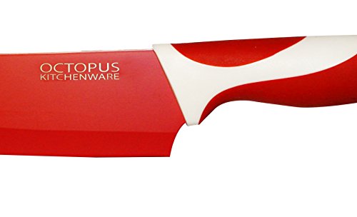 Küchenmesser Set – 3 Qualitäts-Messer mit Klingenschutz – Kochmesser, Allzweckmesser-Fleischmesser, Schälmesser-Gemüsemesser, antihaft – hygienisch, leicht zu säubern, extra scharf, rutschfeste Griffe - 5