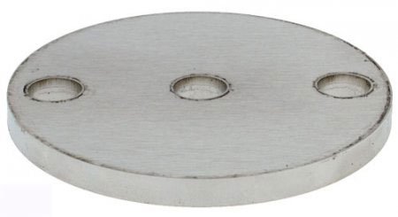 Preisvergleich Produktbild Edelstahlronde geschliffen 100 / 6 mm - 3-Loch - Laserschnitt - V2A (S033110)