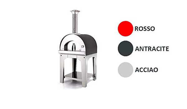 Forno Pizza Fontana Margherita a Legna (Acciaio) : Amazon.it: Giardino e  giardinaggio